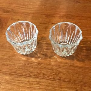 2 Partylite crystal tea light holders